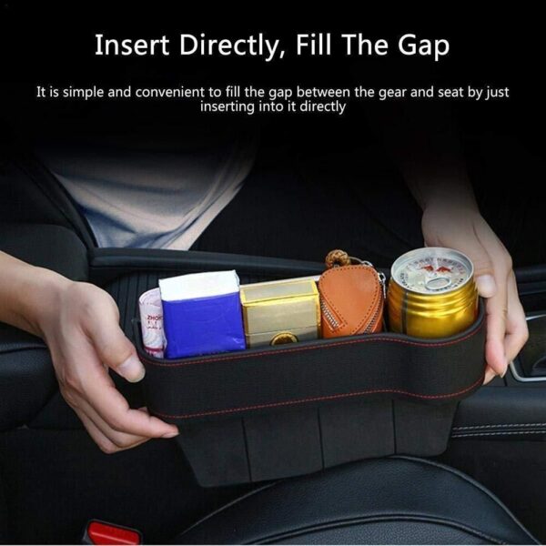 Seat Pockets PU Leather Car Console Side Organizer - Image 2
